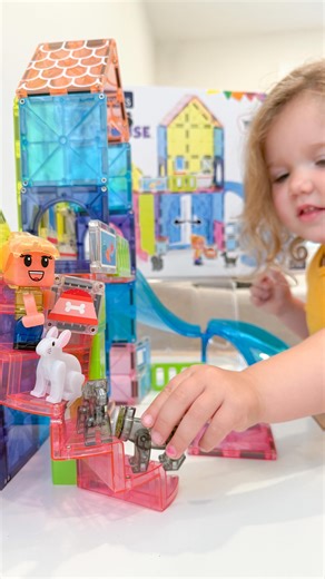 Build a world where pets can play all day! 🐱🐶 With the MAGNA-TILES Pet Playhouse, kids can create cozy corners and endless adventures for their furry friends. #MAGNATILES #magnetictiles #kidstoys #kidsacitivities | MAGNA-TILES Brand Magnetic Building Sets