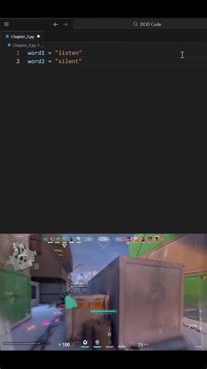 Python Tricks on Instagram: "Follow for more 🐍 Tips and Tricks Anagram problems improve string handling and logic building. #strings #pythonlogic #interviewquestions #learncoding #python"