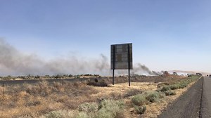 9K views · 40 reactions | BREAKING: Fire happening near Highway 395 . Fire crews are working on keeping the fire away from the roadway and homes. | NBC Right Now | Facebook