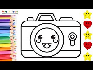 Como dibujar una CAMARA KAWAII | dibujos para niños 💓⭐ How to draw a CUTE CAMERA | drawings for kids