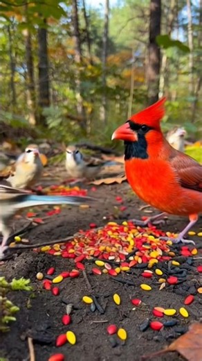 Beautiful Northern Cardinal Bird Calling on Tree Branch | Nature Bird Song #northerncardinal