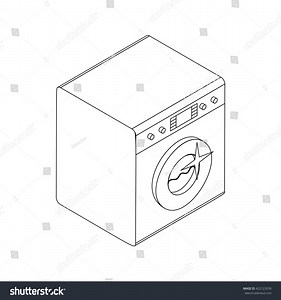 Washing Machine Icon Isometric 3d Style Stock Vector (Royalty Free) 422123539 | Shutterstock