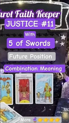 #11 #JUSTICE 5 of Swords Combination Meaning #Libra #tarot #fortunetelling #learntarot #tarotcards