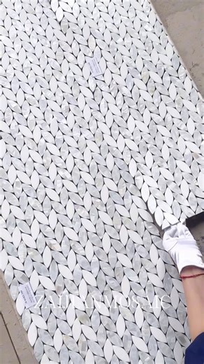 Zaijian Mosaic on Instagram: "Walking on seashell dreams. 🩵🌊 Feeling the ocean under your feet, one luminous piece at a time. - - - - #zaijianmosaic #mosaic #art #glass #design #bathroom #mosaicart #marble #interiordesign #interiors #bathroomdesign #decor #dreamhome #lifestyle #tile #marblemosaic #floor #floordesign #livingroom #tiledesign #luxuryliving #dreamhome #insipration #waterjetmosaic #muranoglass #backsplash #floortiles #tilework #kitchen #house"