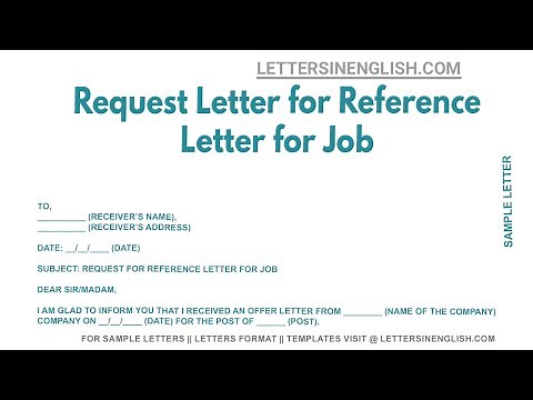 Request Letter For Reference Letter For Job - Sample Letter Requesting Reference Letter for Job
