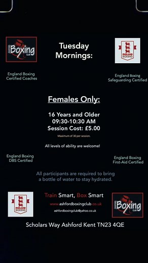 #englandboxing #ladiesboxing #tenacity | Ashford Boxing Club