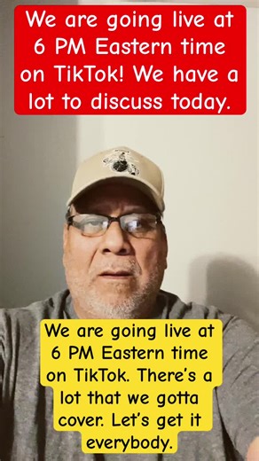 We are going live at 6 PM Eastern time on TikTok! There is a lot to cover. Hope to see you all there. Semper Fi #fyp #fypシ゚viral #youtube #tiktok #youtubetiktok