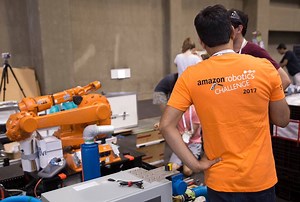 Amazon revs up its robotics challenge at RoboCup, with $250,000 in prizes at stake