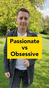 Passionate vs Obsessive Have you ever loved something so much, you think about it all the time? Is that a good thing or a bad thing? It could be both, right? In English, we have two words for this feeling. Passionate = great energy and love. He’s passionate about teaching. Obsessive = too much and unhealthy. She’s obsessive. It’s not good for her. So… what are you passionate about? #english #englishteacher #englishlesson | English with Rhys