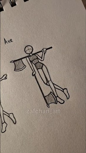How to draw body with different weapons ✨️ #drawing #tutorial #howtodraw #art #shorts