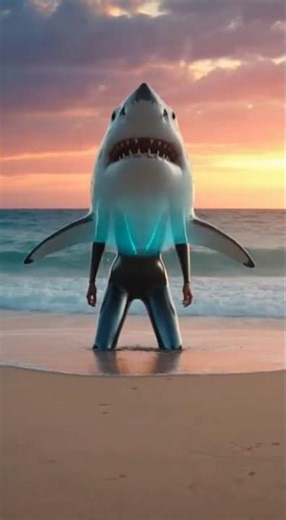 Shark to Girl Transformation – Riding a Lion | Mind-Blowing #lion #shark #short