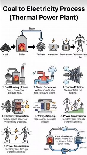 How to Electricity produced in Thermal Power Plant, Power Plant Fundamental, Electricity produced,