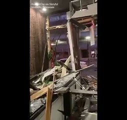 88K views · 273 reactions | Shattered glass, collapsed ceilings, and mounds of debris littered businesses and downtown apartments near the site of a massive explosion in Nashville Christmas morning. Flights have been halted in the city and AT&T reports widespread service distruptions after the blast. UPDATES: https://bit.ly/3mPSztM Video: Jeremy Schott via Storyful | FOX 13 News - Tampa Bay | Facebook