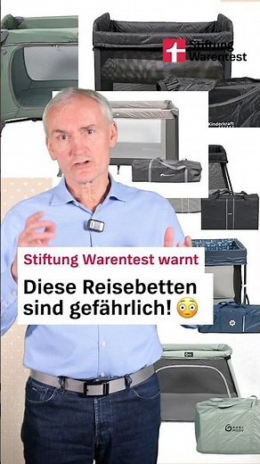 These children's travel cots are dangerous! 😳 (Stiftung Warentest) #fyp #travelingwithkids #test