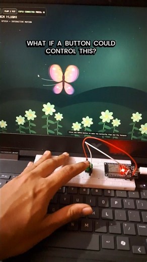 I built a butterfly controller using ESP32 🦋 #esp32 #arduino #shorts