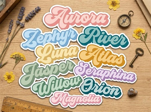 Personalized Name Sticker – Custom Script Name Decal – Stickers for Laptop, Water Bottle, Gift - Etsy
