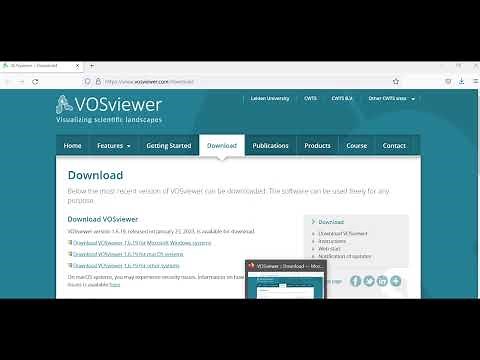 Downloading and installing VOSViewer