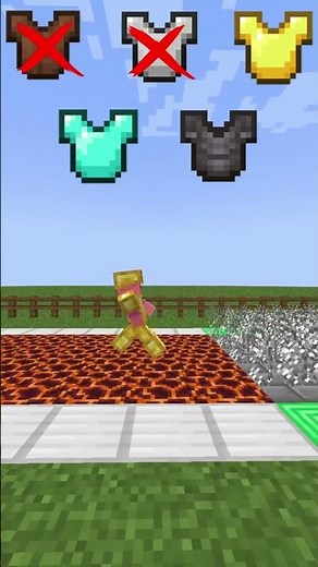 ARMOR VS OBSTACLE COURSE! #minecraft #minecraftshorts #gaming #brainrot #shorts #memes