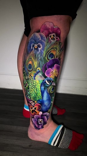 Beautiful Pansies Tattoo by Emily Stewart