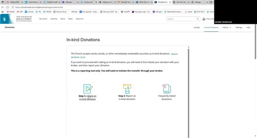 Donation in Kind, Church of Jesus Christ of Latter-day Saints website