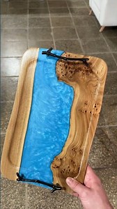 Exclusive Handmade Wooden Serving Trays | Unique Resin Art by Alex Bond Furniture #epoxyart