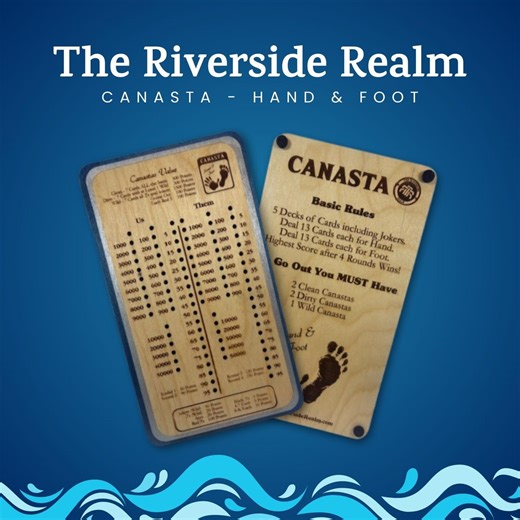 Hand & Foot Canasta Scoreboard: Portable Wooden Card Game Tracker - Etsy
