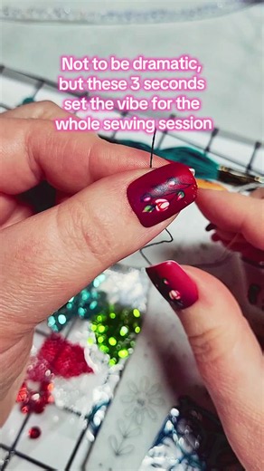 Tell me I'm not the only one who feels like threading the needle can make or break sewing session #sewing #handsewing #embroidery #needlework #sewist