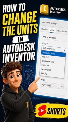 How to Change Units in Inventor #autodeskinventor#inventor #inventortutorial