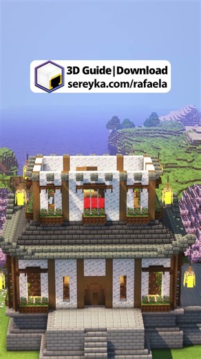 Minecraft Easy Japanese Temple 🏯 Download Build Link in bio📝 #minecraft #minecraftbuilding