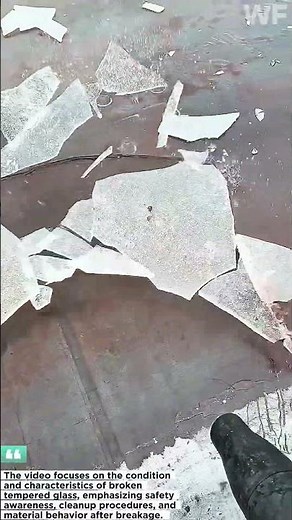 Aftermath of Tempered Glass Breakage | Safety Awareness and Site Cleanup