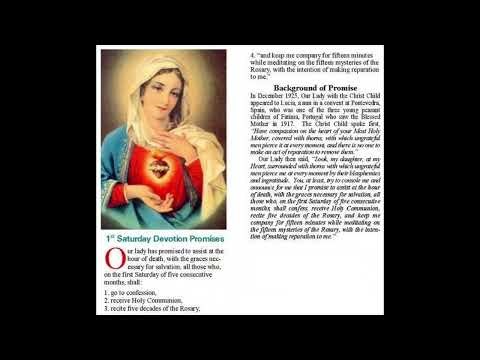 First Saturday devotions to the Immaculate Heart