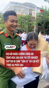 9.6M views · 34K reactions | Chị gái được chồng công an tặng hoa sau khi thi xong bất ngờ bị CĐM “sân si” và cái kết ngã ngửa phía sau #MultiTV #xuhuong #reelsvn #viral | Multi TV | Facebook