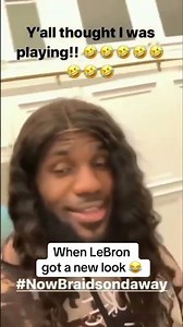 Lebron James with a lacefront wig on