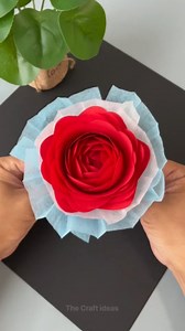 836K views · 6.3K reactions | How to make bouquet with paper . . . . #viral #reels #crafts #the_craft_ideas #tranding #crafting #rose | The Craft ideas | Facebook