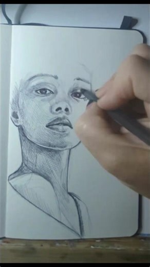 Fast ballpoint pen drawing of face 🖤