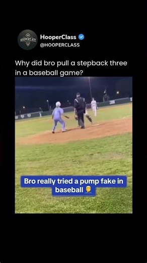 Why did bro pull a stepback three in a baseball game?