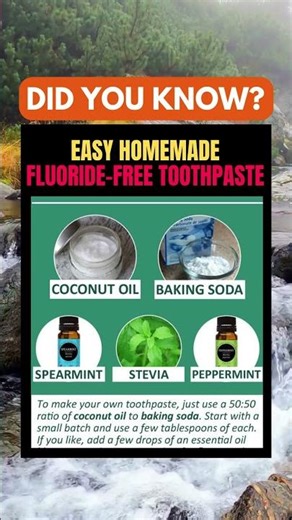 🦷 DIY Fluoride-Free Toothpaste You Can Make at Home!