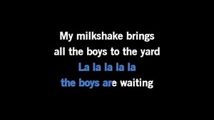 Karaoke Milkshake - Kelis - CDG, MP4, KFN - Karaoke Version