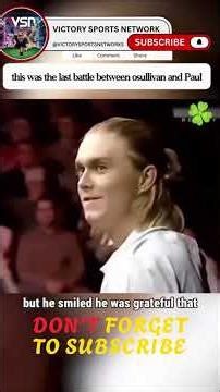 O’Sullivan vs Paul Hunter 😢 Their Final Snooker Battle