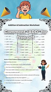 Addition & Subtraction Worksheet for Practice 🤩 addition worksheet class 3 subtraction worksheet class 3 3 digit addition 4 digit addition with carry 3 digit subtraction 4 digit subtraction with borrow addition and subtraction word problems missing numbers worksheet primary maths worksheet class 3 maths practice elementary math worksheets printable maths worksheets #AdditionWorksheet #SubtractionWorksheet #Class3Maths #PrimaryMath #MathsPractice #MathsWorksheet #LearnMaths #SchoolLearning #Home