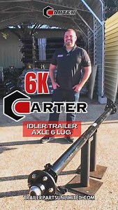 🚨 Upgrade Your Trailer with the 6K Carter Idler Axle! 🚨 💪 6,000 lb capacity | 🔩 6-lug, 5.5” bolt pattern | ⚙️ Easy Lube Spindles This heavy-duty axle is built to last with a powder-coated 3” pipe, pre-wired brake flange, and an upgraded forged aluminum grease cap—no more flimsy caps! 🙌 🔥 Fully assembled & ready to install! 🔥 Spring pads welded or loose—your choice! 🔥 Wholesale prices available! 📍 Pick up in Huntsville, TX or get it shipped! 📞 Call us: 844-898-8687 💻 Order now: trailer
