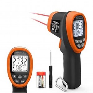 Pyrometer 30:1 Industrial, -58℉ to 2732℉ Digital High Temp Infrared Thermometer, Non Contact Laser Thermometer Gun, IR Temperature Gauge for Forge Grill (NOT for Human)