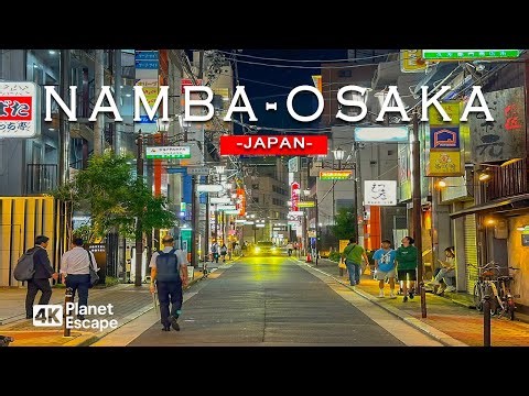 Osaka Night Walk Vlog – Exploring Namba’s Shops, Food & Neon Streets in Japan 4K