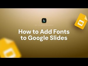 How to Add Fonts to Google Slides | Personalize Your Presentation