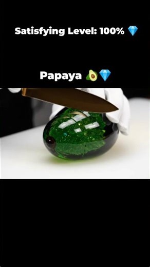 Glass Avocado Slicing | Golden Pineapple Crystal Cuts 🥑🍍 | #asmrlibrary #satisfyingasmr #shorts