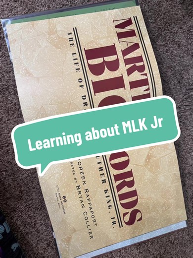 Loved the book and video I got from the library for Martin Luther King Jr day. My daughter surprisingly focused and paid attention during the entire video and didn’t do much talking as she was taking it all in. I was a little worried since the video said for 8-12 years but she really seemed to like it. #mlkjr #homeschool #library #homeschoolmom #mlkday