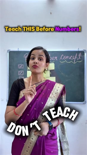 Hema Sachan on Instagram: "🚫 Don’t jump into 1-2-3 just yet! Before children can understand numbers, they need to grasp pre-number concepts — and it starts with real-life comparisons 👇 ✅ Big – Small ✅ Hot – Cold ✅ More – Less ✅ Tall – Short ✅ Heavy – Light ✅ Same – Different ✅ Empty – Full ✅ In – Out These ideas help kids build logical thinking and visual understanding, which makes number learning easier and more meaningful later! 💡 Start with fun, hands-on play: sorting toys, matching socks,