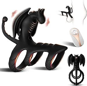 Vibrating Cock Ring Sex Toys for Men - Penis Rings Dragon-Shape Male Sex Toys with 10 Vibration Modes for Erection Enhancing Long Lasting Stronger, Adult Sex Toys & Games for Men Couples