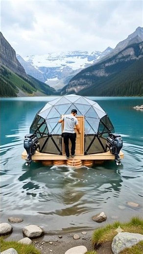 Making a Floating Glass Dome Using Lifebelts 🛟