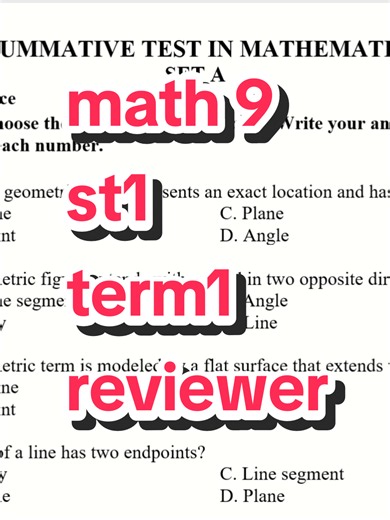 MATH 9 SUMMATIVE TEST 1 TERM 1 REVIEW #studysmart #learnontiktok #mathreview #math #SUMMATIVETESTTERM1